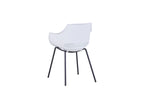 SIT&CHAIRS Stuhl, 2er-Set – Sitz weiß, Beine schwarz – Bild 4