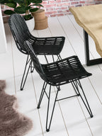 RATTAN Stuhl – Antikschwarz – Bild 3