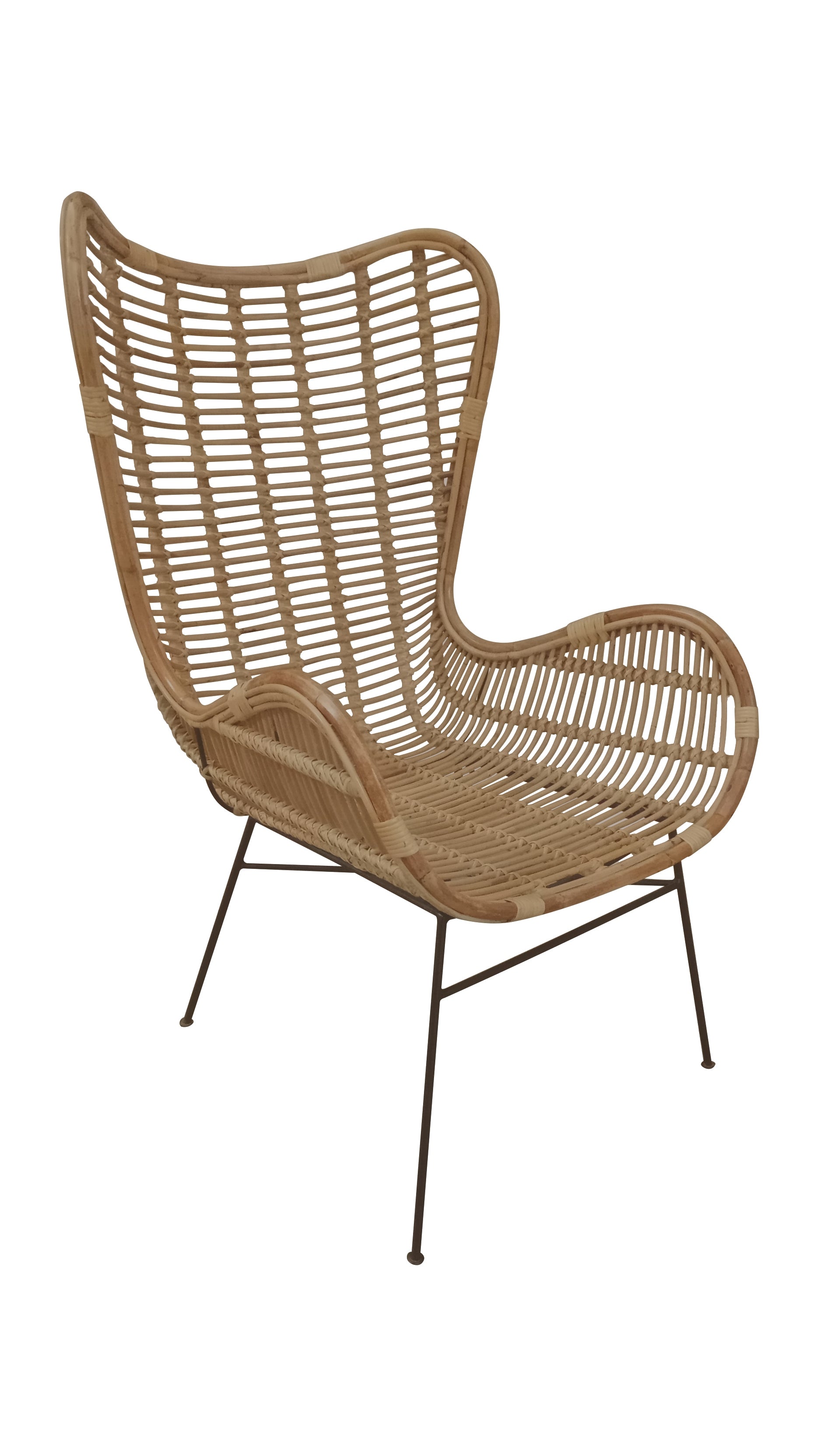 RATTAN Sessel – Natur, Gestell antikschwarz – Bild 2