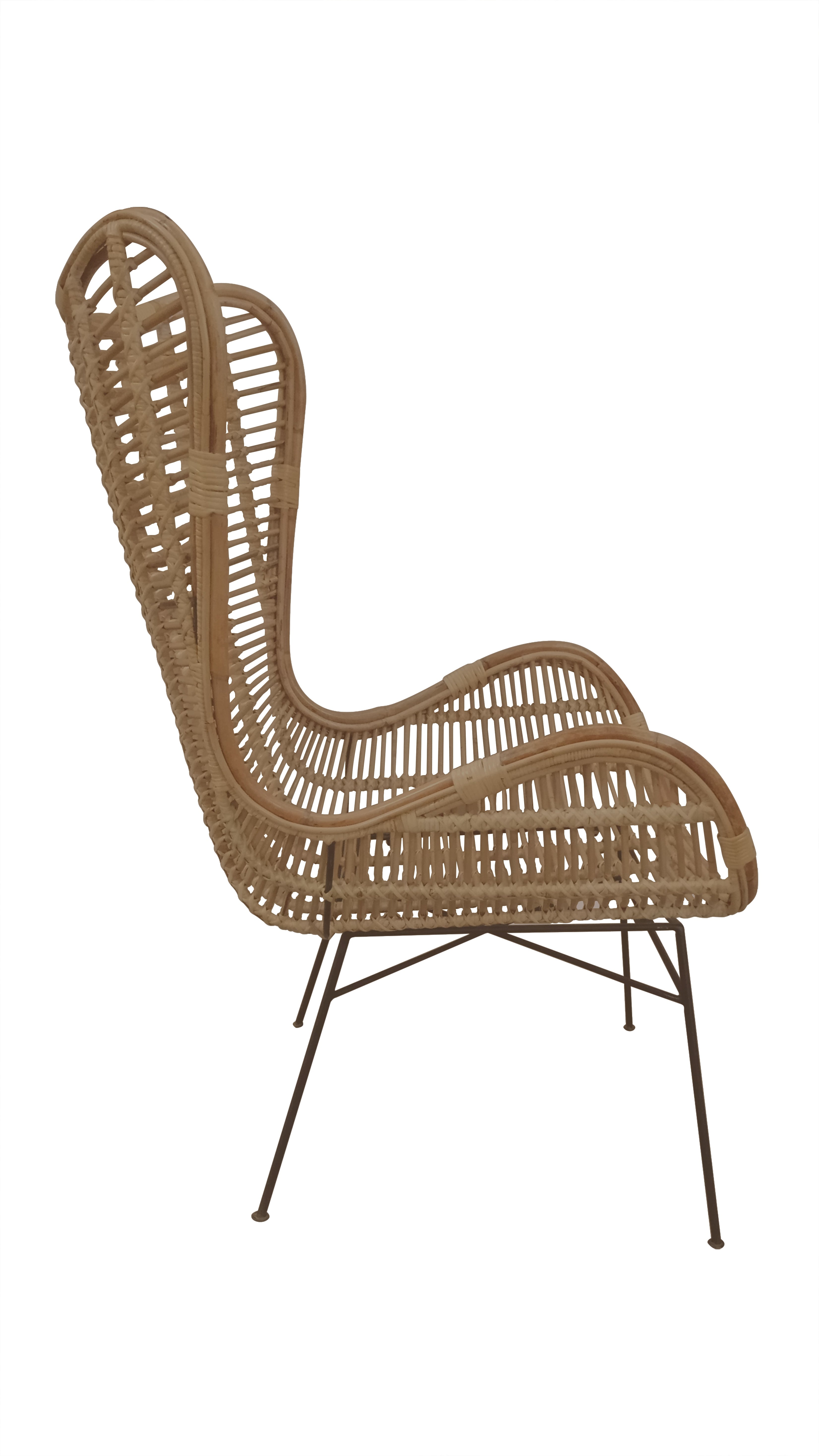 RATTAN Sessel – Natur, Gestell antikschwarz – Bild 3
