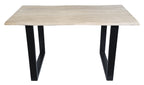 TABLES & CO Tisch 160 x 85 cm, Platte hell gekälkt, Gestell schwarz – Platte hell gekälkt, Gestell schwarz lackiert – Bild 2