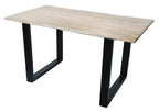 TABLES & CO Tisch 140 x 80 cm, Platte hell gekälkt, Gestell schwarz – Bild 4