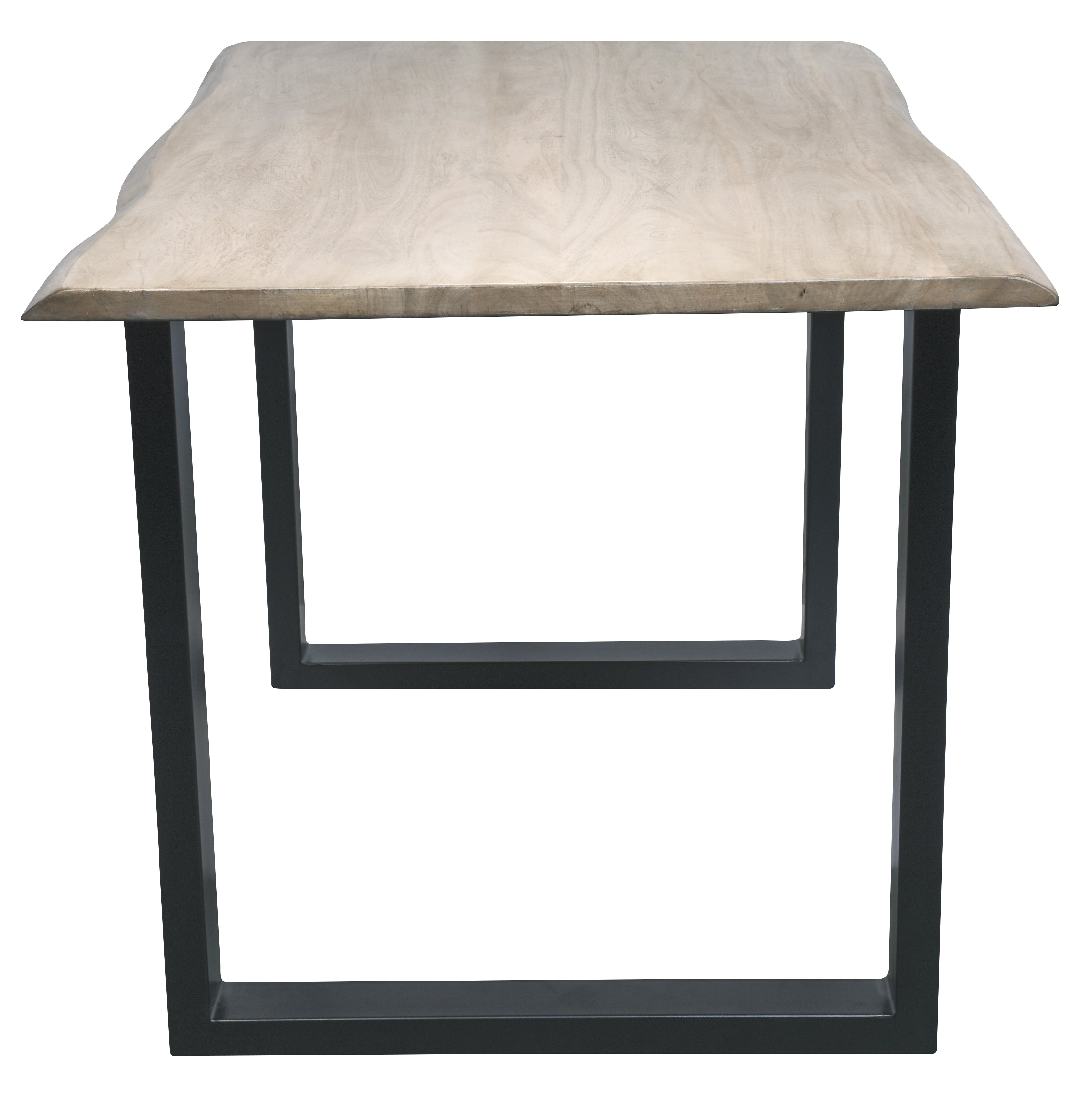 TABLES & CO Tisch 140 x 80 cm, Platte hell gekälkt, Gestell schwarz – Bild 5