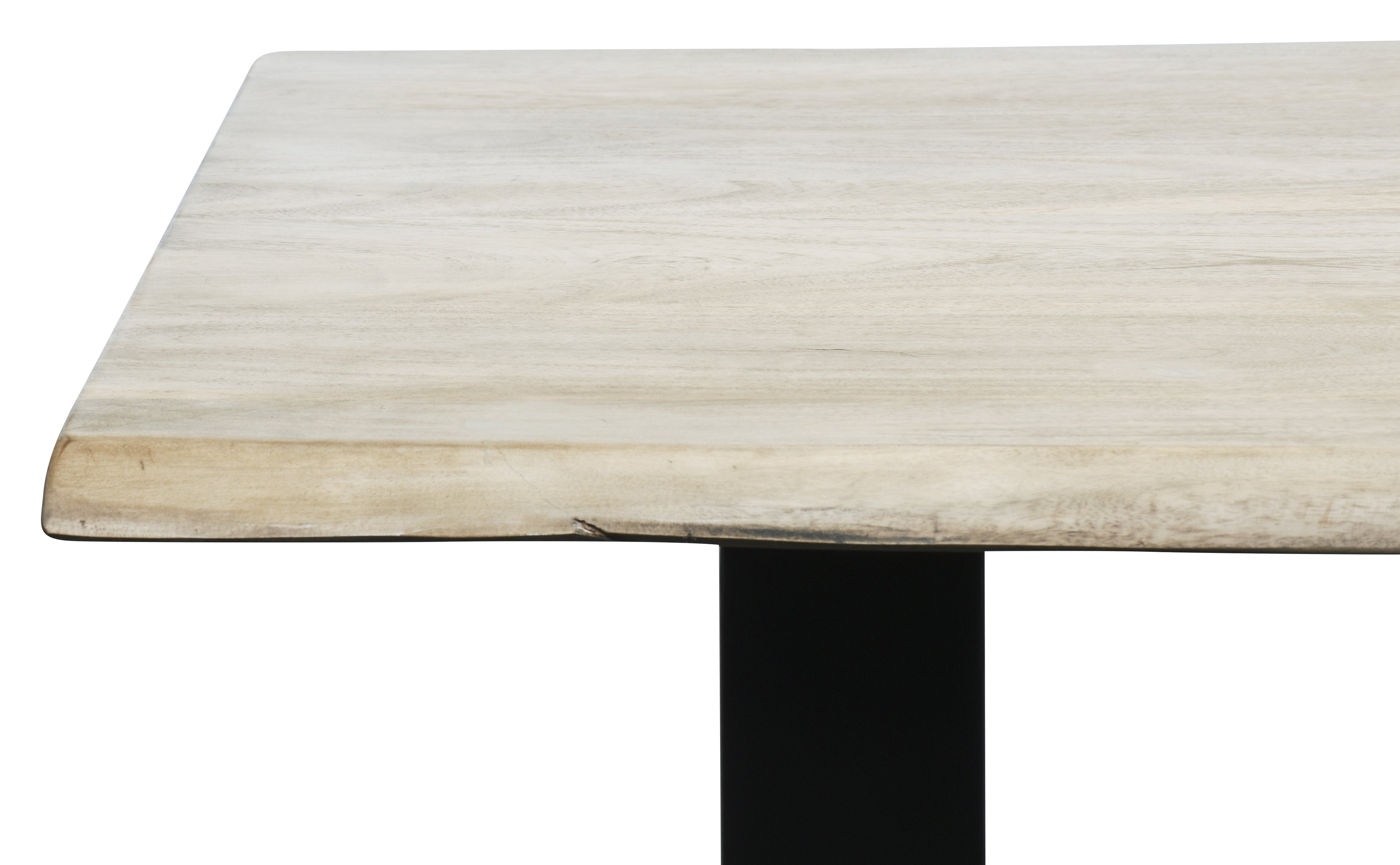 TABLES & CO Tisch 140 x 80 cm, Platte hell gekälkt, Gestell schwarz – Bild 6