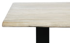TABLES & CO Tisch 160 x 85 cm, Platte hell gekälkt, Gestell schwarz – Platte hell gekälkt, Gestell schwarz lackiert – Bild 6