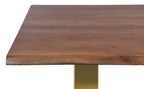 TABLES & CO Tisch 160 x 85 cm, Platte nussbaumfarbig, Gestell messingfarbig – Platte nussbaumfarbig, Gestell messingfarbig – Bild 5