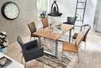 TABLES & CO Tisch 140 x 80 cm, Platte natur, Gestell silber – Bild 18