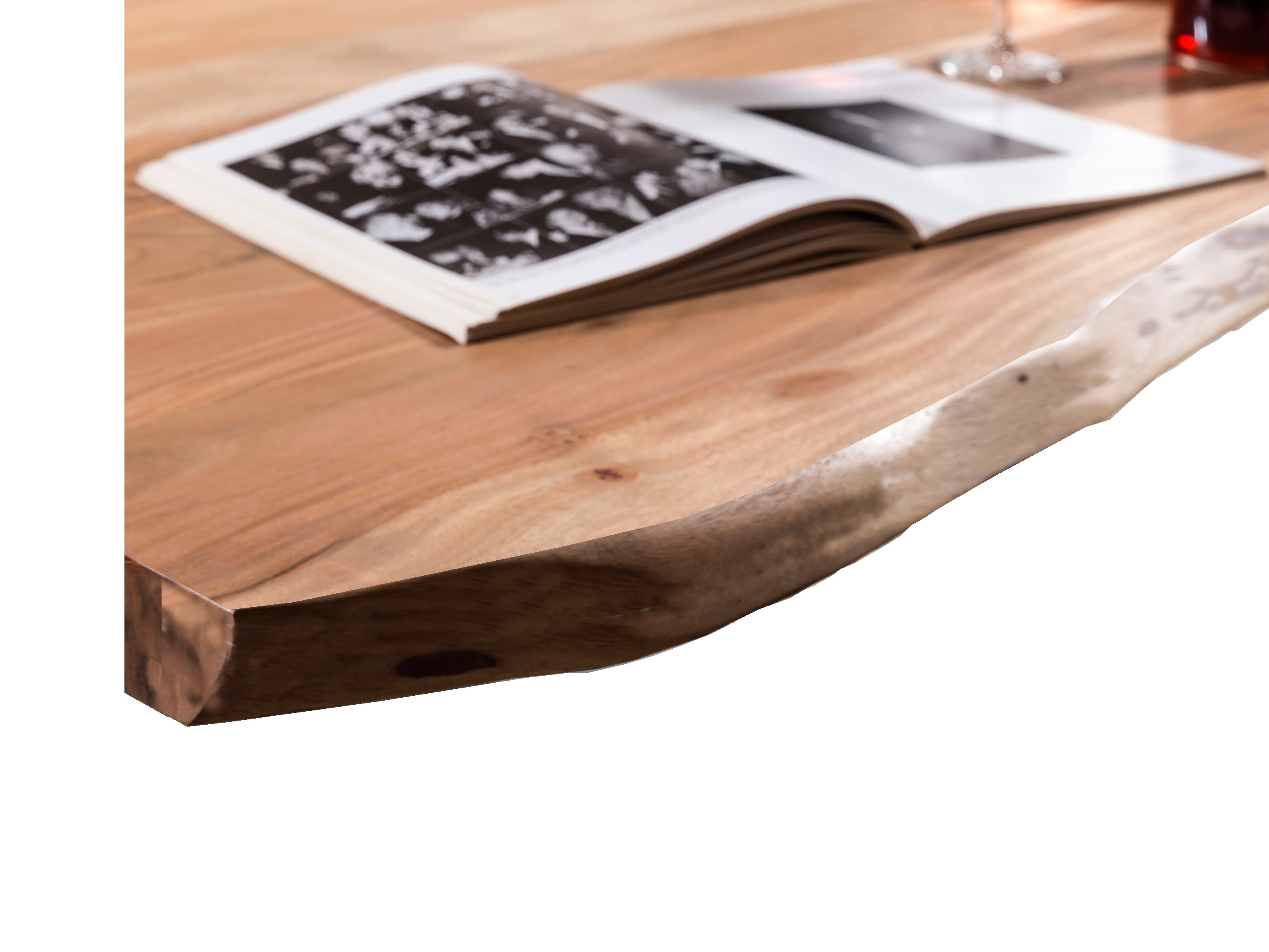 TABLES & CO Tisch 200 x 100 cm – Platte natur, Gestell schwarz lackiert – Bild 7