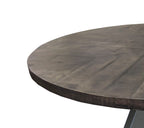 TABLES & CO Tisch 120x120 cm – Platte grau, Beine antiksilber – Bild 2