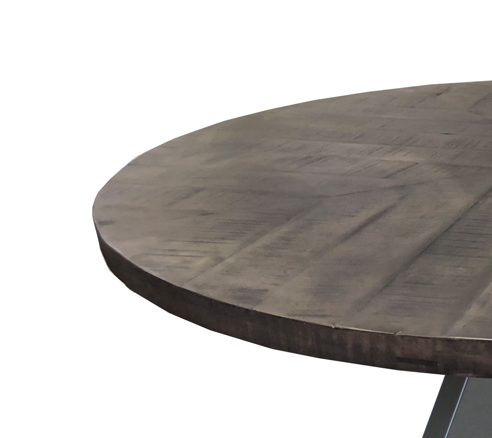 TABLES & CO Tisch 120x120 cm – Platte grau, Beine antiksilber – Bild 2