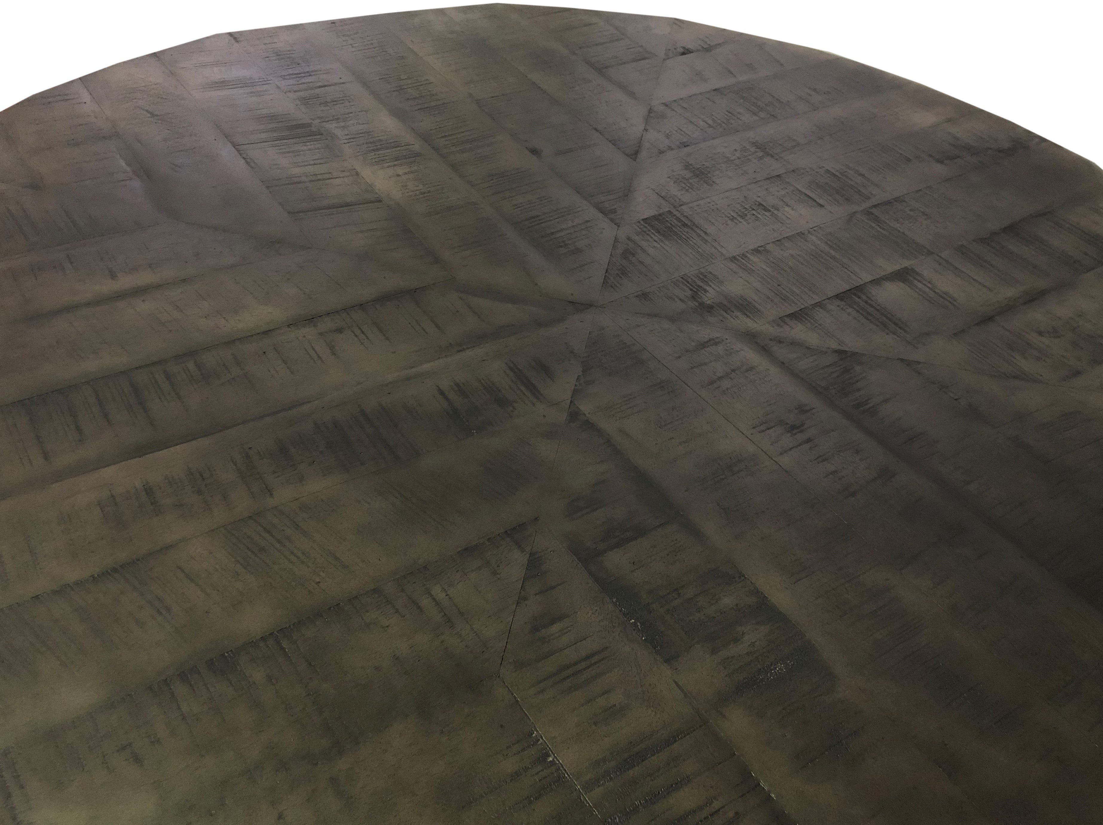 TABLES & CO Tisch 120x120 cm – Platte grau, Beine antiksilber – Bild 3