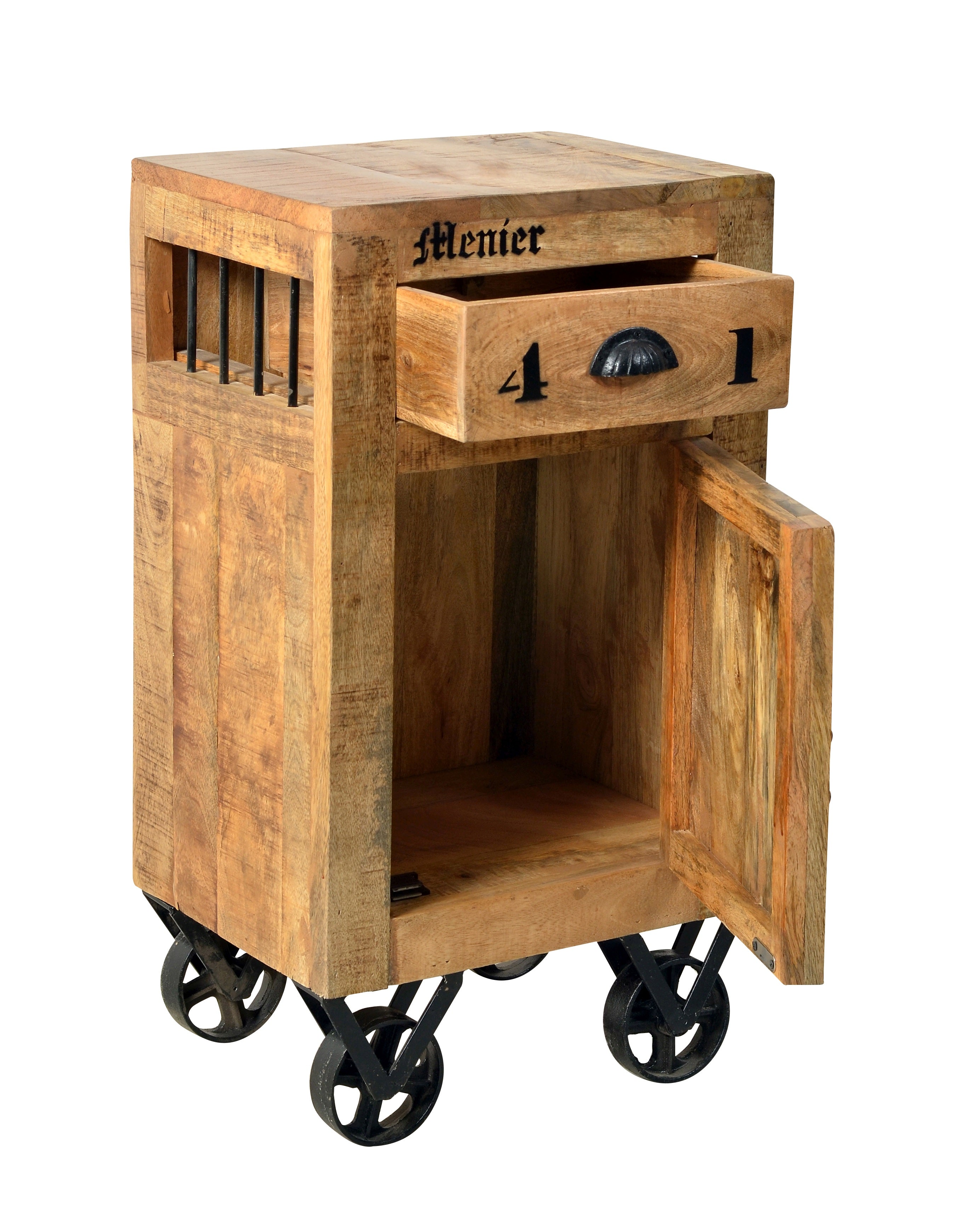 RUSTIC Kommode – Natur antik mit antikschwarzen Beschlägen – Bild 4