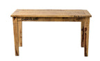 RUSTIC Tisch 140 x 70 cm – Natur antik mit antikschwarzen Beschlägen