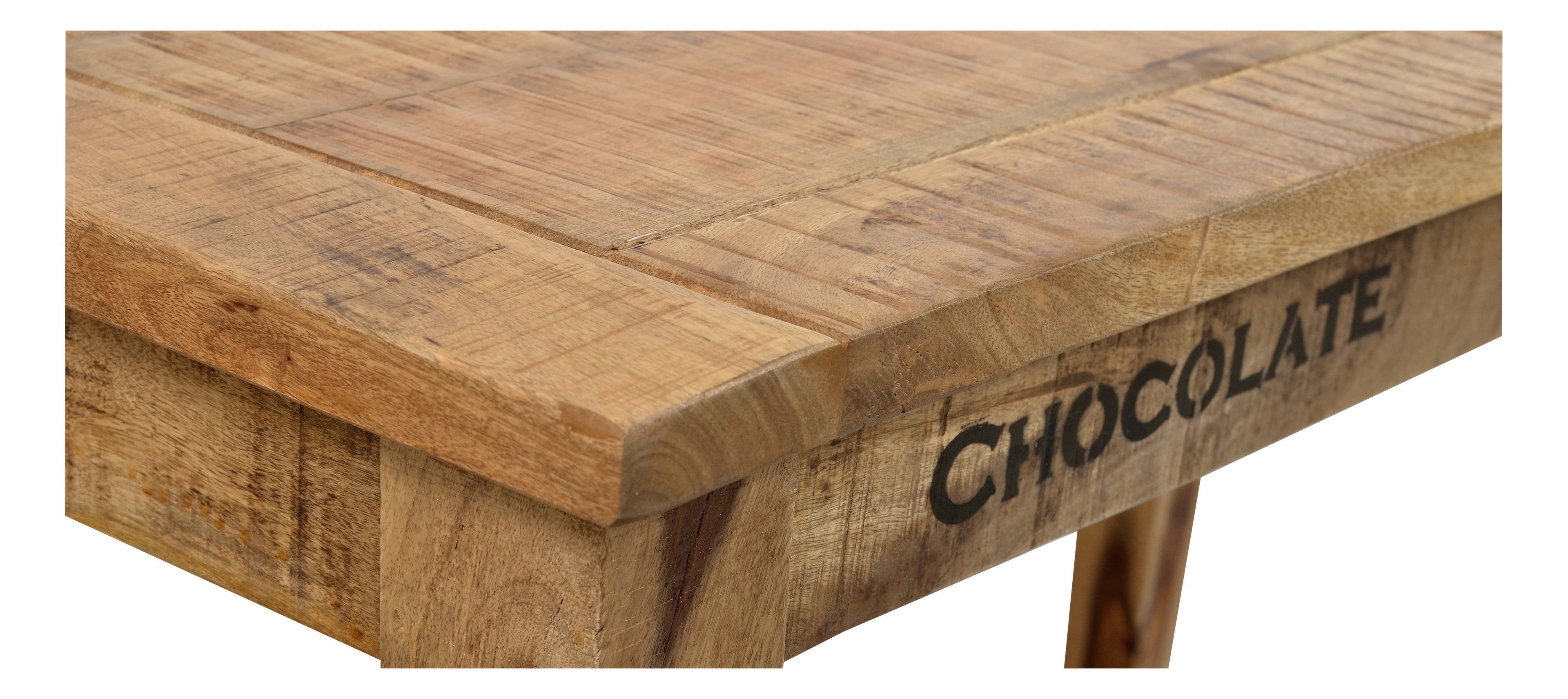 RUSTIC Tisch 140 x 70 cm – Natur antik mit antikschwarzen Beschlägen – Bild 3