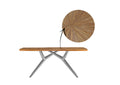 TABLES & CO Tisch 160x90 cm – Platte natur, Gestell antiksilber
