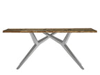 TABLES & CO Tisch 160x85 cm – Platte bunt, Gestell antiksilber – Bild 3