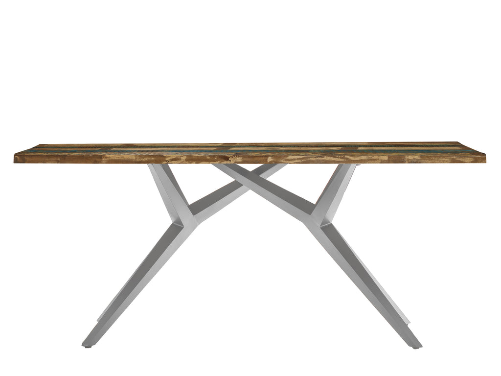 TABLES & CO Tisch 200x100 cm – Platte bunt, Gestell antiksilber – Bild 3