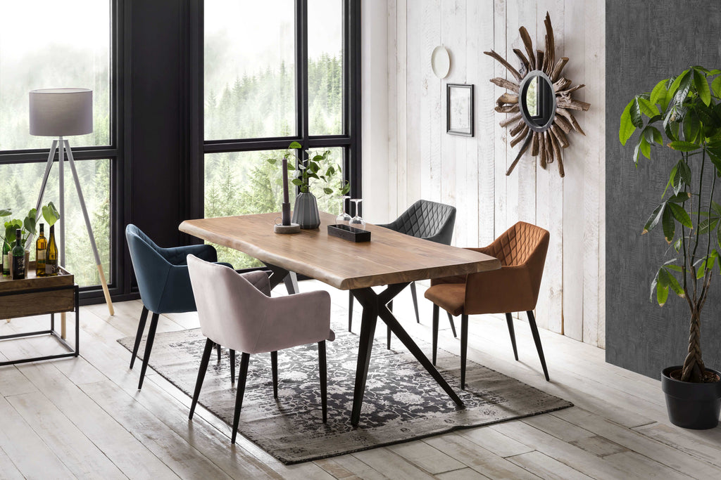 SIT&CHAIRS Armlehnstuhl, 2er-Set – Gestell schwarz, Bezug altrosa – Bild 6