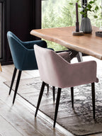 SIT&CHAIRS Armlehnstuhl, 2er-Set – Gestell schwarz, Bezug altrosa – Bild 7