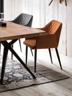 SIT&CHAIRS Armlehnstuhl, 2er-Set – Gestell schwarz, Bezug dunkelgrau – Bild 9