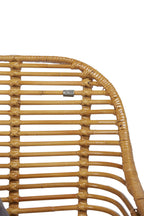 RATTAN Armlehnstuhl, 2er-Set – Natur, Gestell antikschwarz – Bild 5