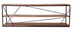 TAYLOR Lowboard – Gestell schwarz, Böden antikbraun