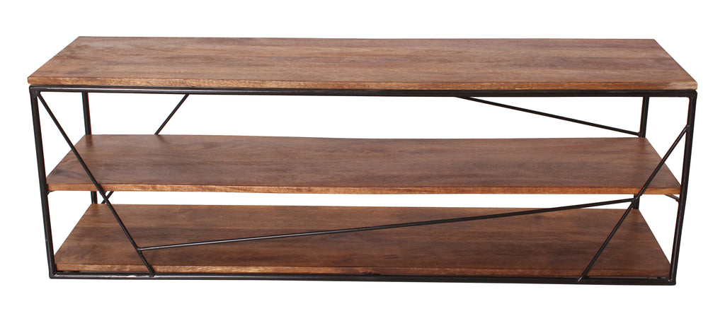 TAYLOR Lowboard – Gestell schwarz, Böden antikbraun – Bild 2