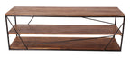 TAYLOR Lowboard – Gestell schwarz, Böden antikbraun – Bild 2