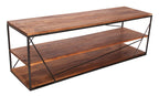 TAYLOR Lowboard – Gestell schwarz, Böden antikbraun – Bild 4