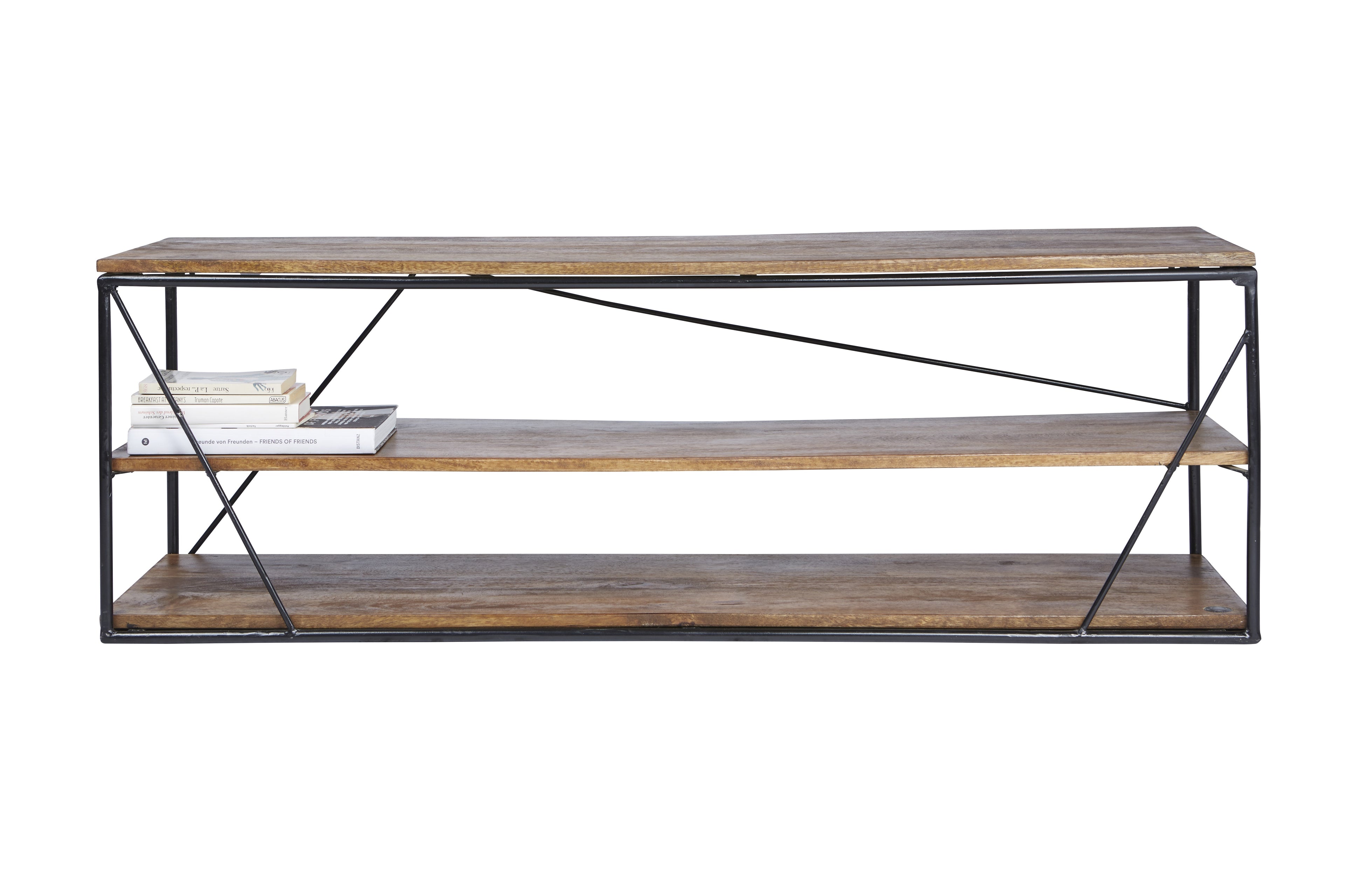 TAYLOR Lowboard – Gestell schwarz, Böden antikbraun – Bild 5