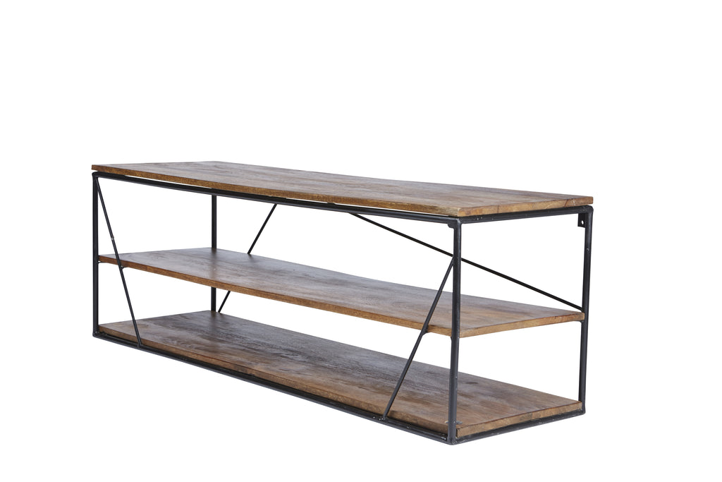 TAYLOR Lowboard – Gestell schwarz, Böden antikbraun – Bild 6