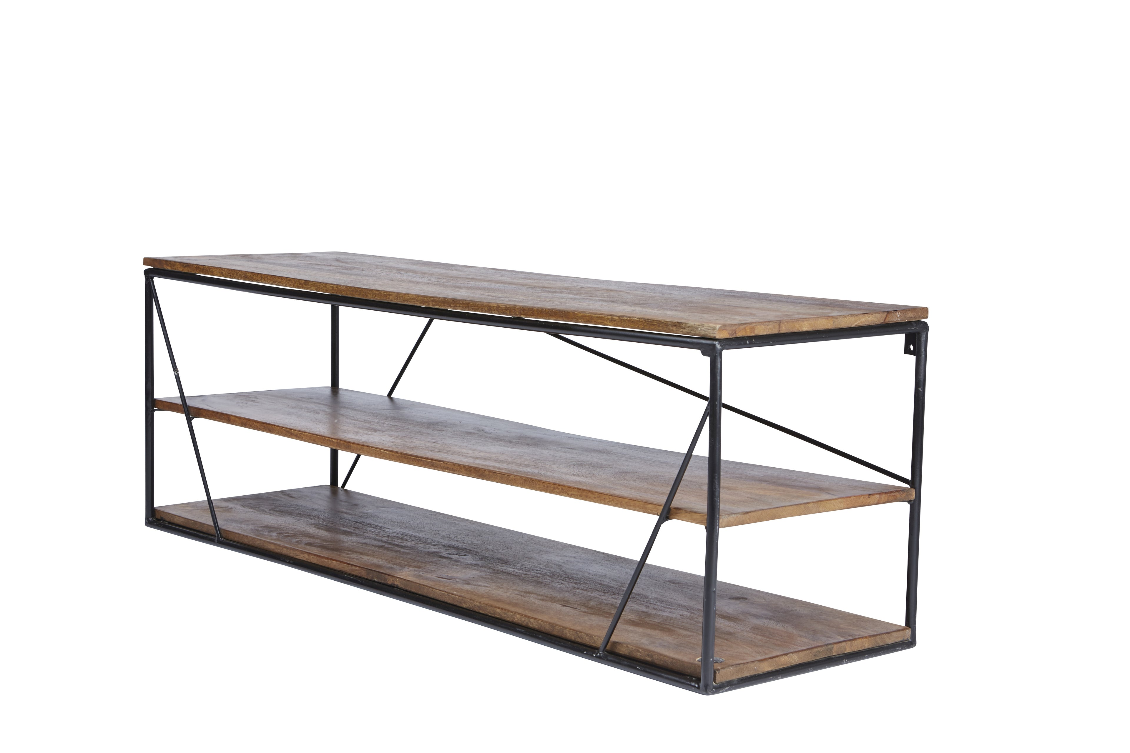 TAYLOR Lowboard – Gestell schwarz, Böden antikbraun – Bild 6