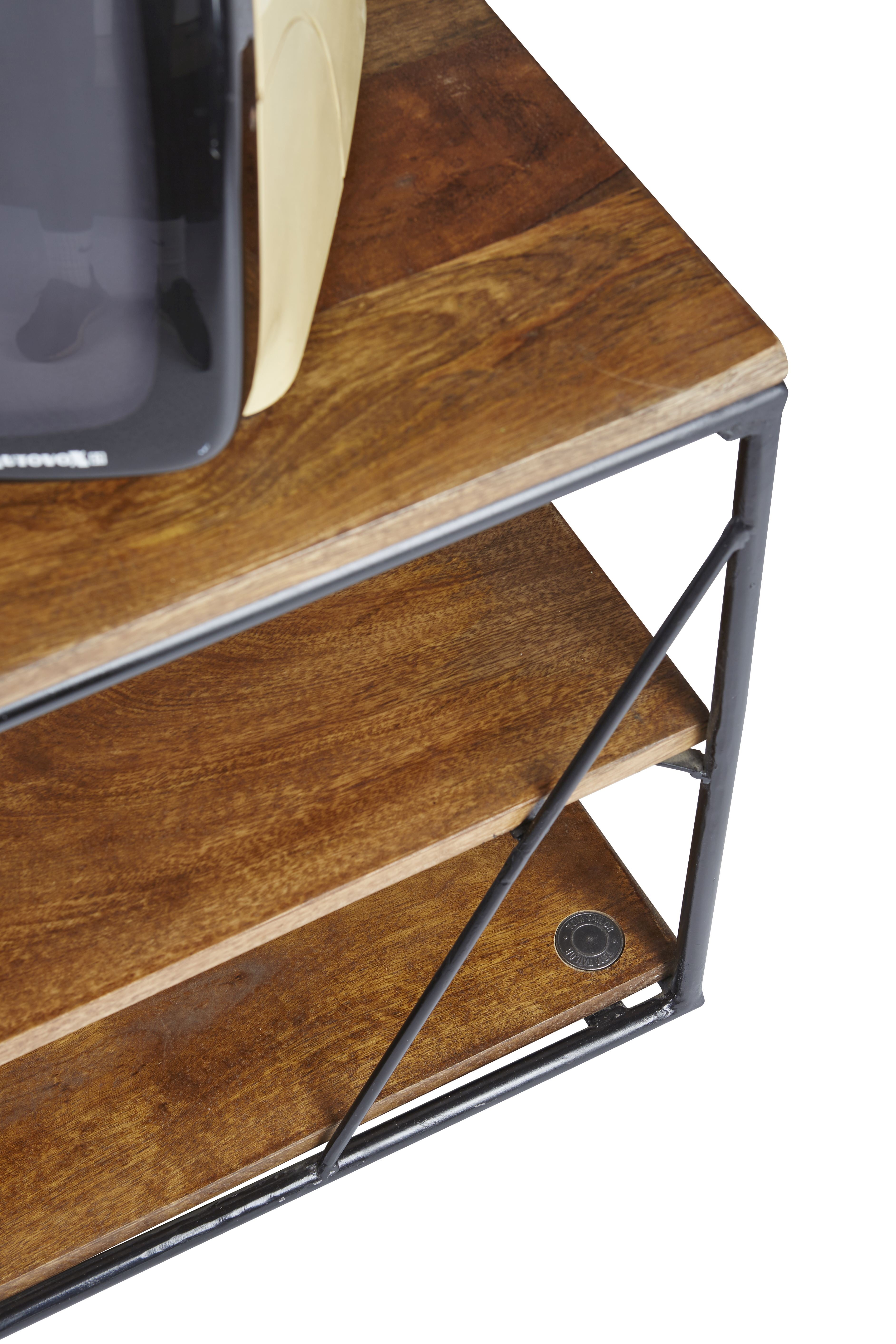TAYLOR Lowboard – Gestell schwarz, Böden antikbraun – Bild 11