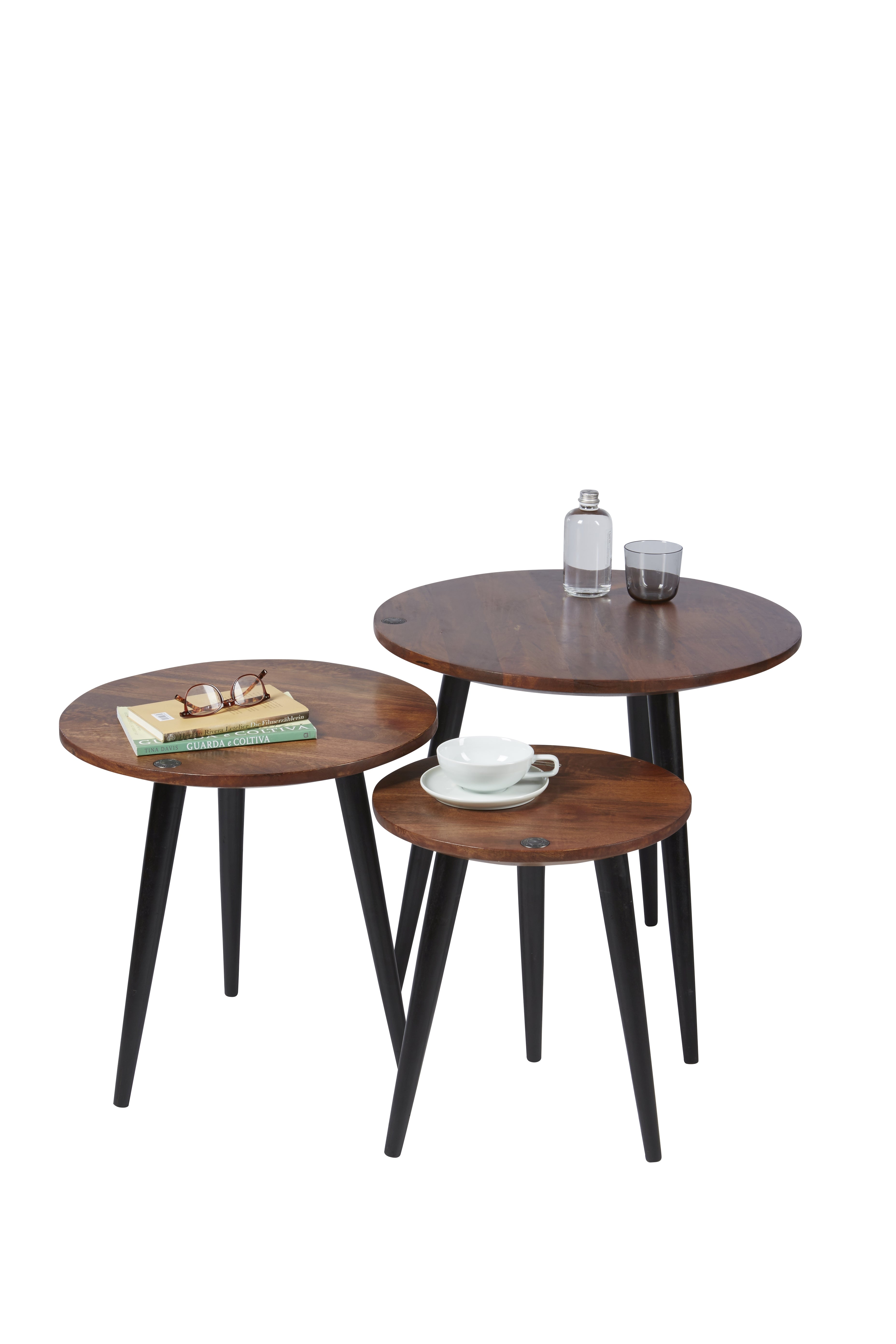 TAYLOR Beistelltisch – Platte antikbraun, Beine schwarz – Bild 5