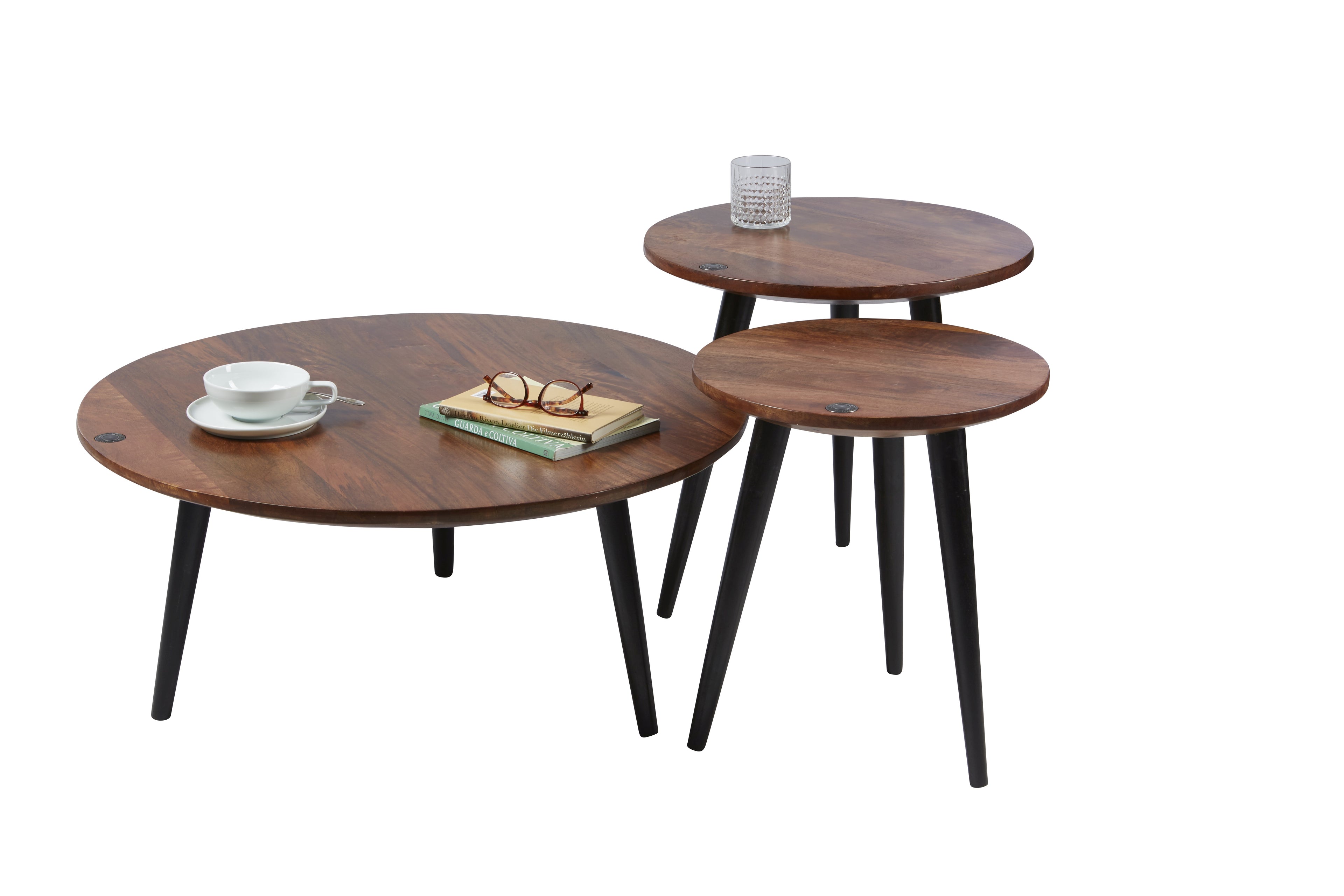 TAYLOR Beistelltisch – Platte antikbraun, Beine schwarz – Bild 6