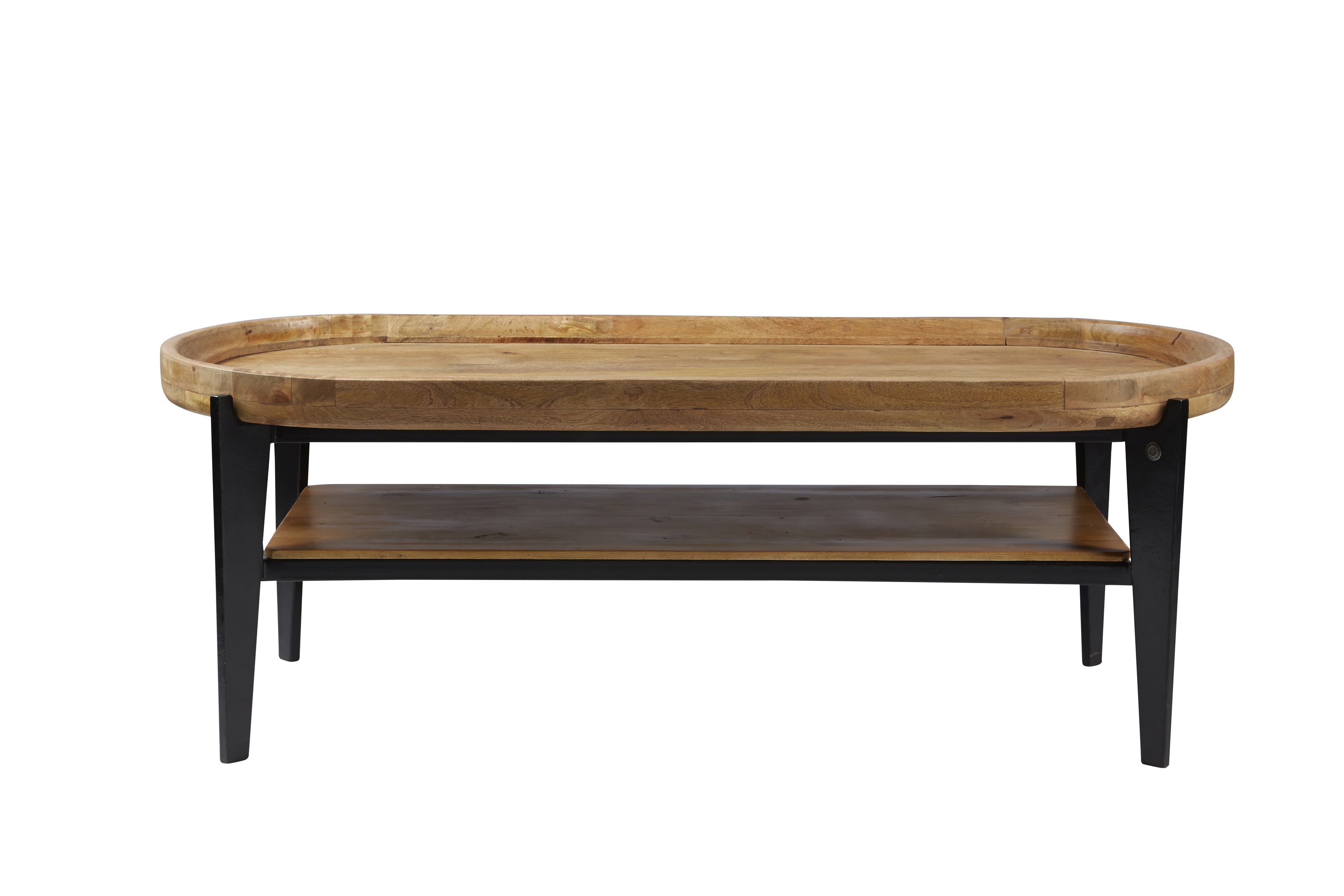TAYLOR Couchtisch – Platte natur, Beine schwarz – Bild 2