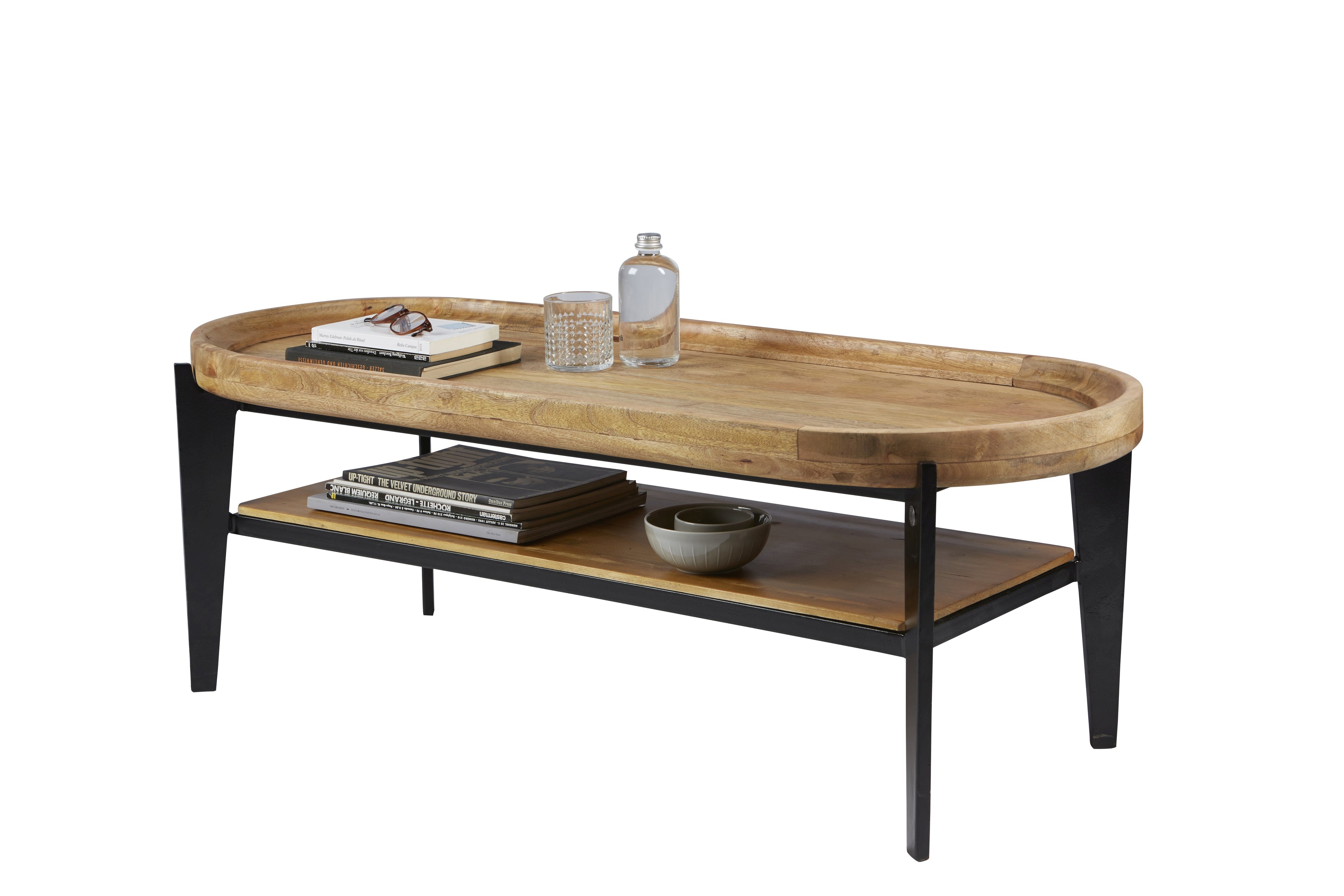TAYLOR Couchtisch – Platte natur, Beine schwarz – Bild 7