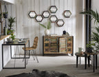 RATTAN Stuhl – Natur, Gestell antikschwarz – Bild 5
