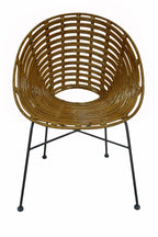 RATTAN Stuhl – Natur, Gestell schwarz – Bild 2