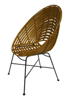 RATTAN Stuhl – Natur, Gestell schwarz – Bild 3