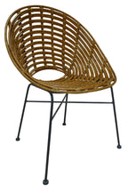 RATTAN Stuhl – Natur, Gestell schwarz – Bild 4