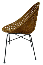 RATTAN Stuhl – Natur, Gestell schwarz – Bild 5