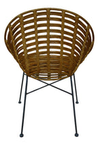 RATTAN Stuhl – Natur, Gestell schwarz – Bild 6