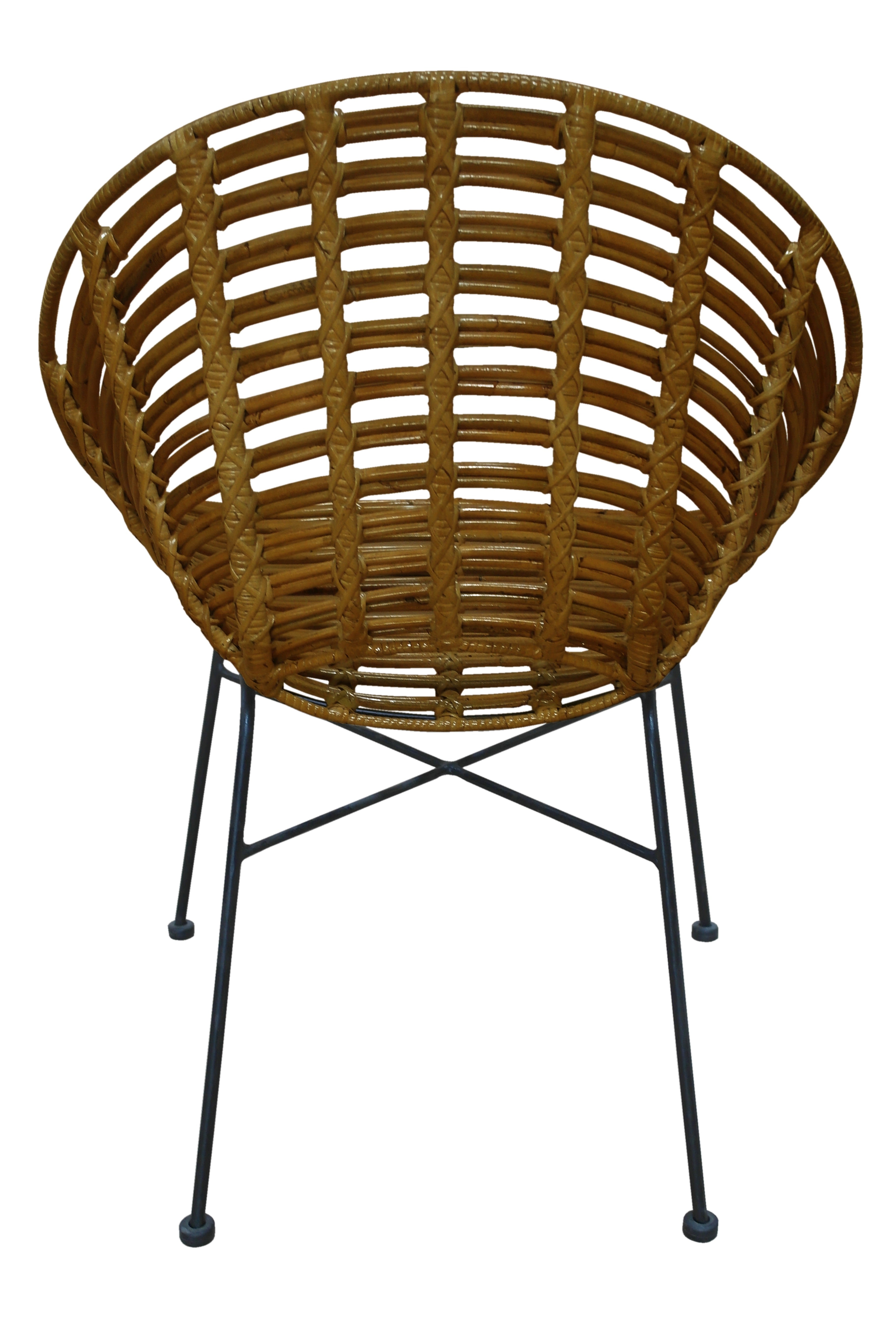 RATTAN Stuhl – Natur, Gestell schwarz – Bild 6