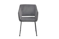 SIT&CHAIRS Armlehnstuhl, 2er-Set – Gestell schwarz, Bezug Basalt