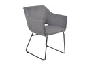 SIT&CHAIRS Armlehnstuhl, 2er-Set – Gestell schwarz, Bezug Basalt – Bild 2