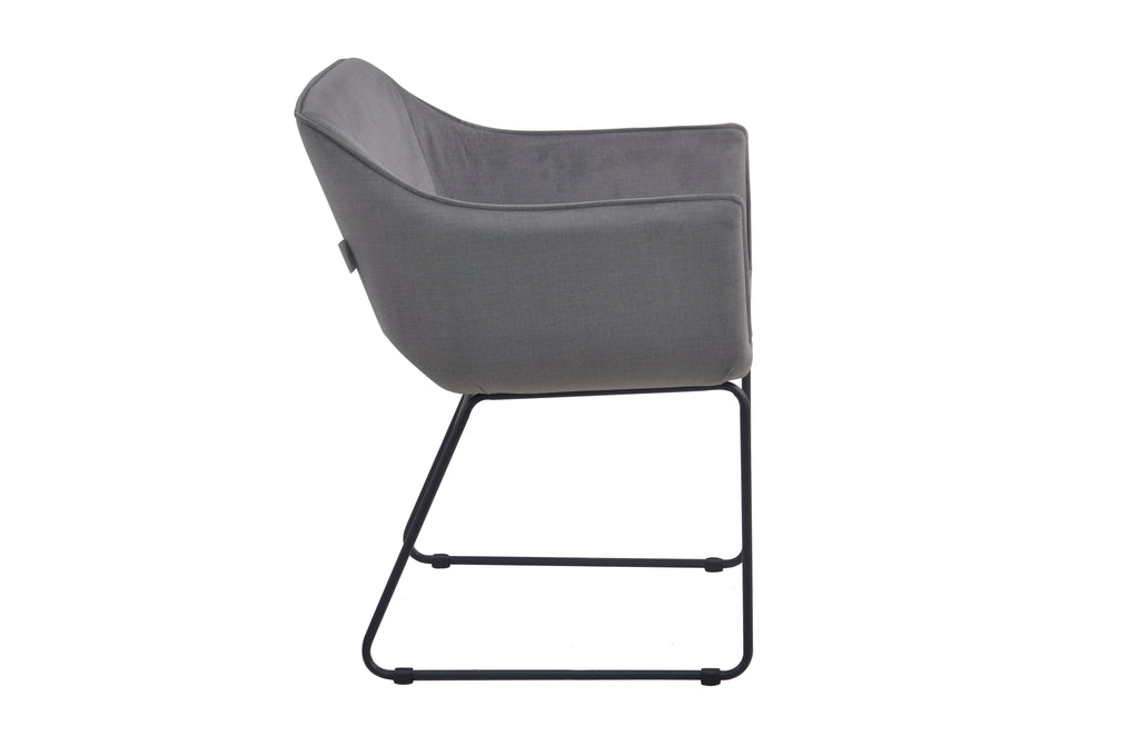 SIT&CHAIRS Armlehnstuhl, 2er-Set – Gestell schwarz, Bezug Basalt – Bild 3