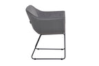 SIT&CHAIRS Armlehnstuhl, 2er-Set – Gestell schwarz, Bezug Basalt – Bild 3