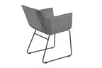 SIT&CHAIRS Armlehnstuhl, 2er-Set – Gestell schwarz, Bezug Basalt – Bild 4