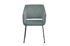 SIT&CHAIRS Armlehnstuhl, 2er-Set – Gestell schwarz, Bezug Celadon